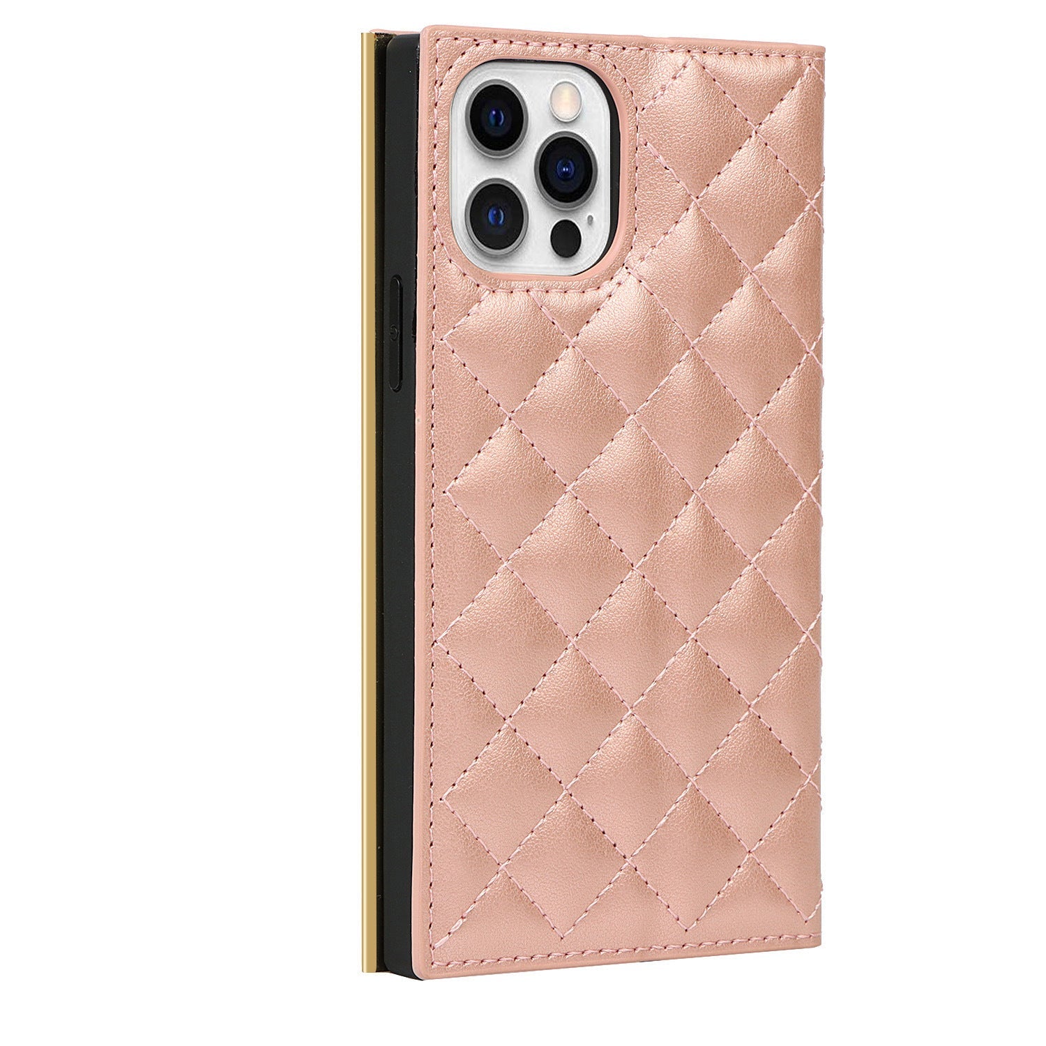 Rose Gold Luxury Leather Flip Case (with Chain Sling) iPhone cover – JustAndBest India