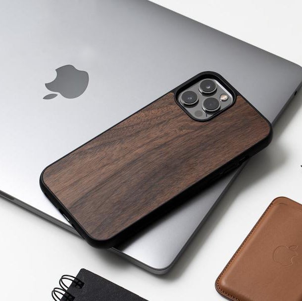 Shop Real Natural Walnut Wood Cover for iPhone 12 Pro series - Main Image